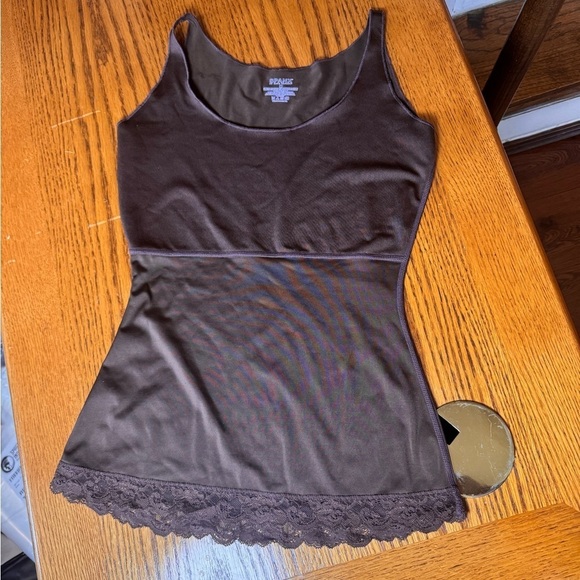 SPANX Other - SPANX by Sara Blakely Brown Lace-Trim Shapewear Tank Top – Size Medium